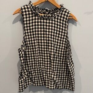 J. Crew Ruffle-Neck Sleeveless Top